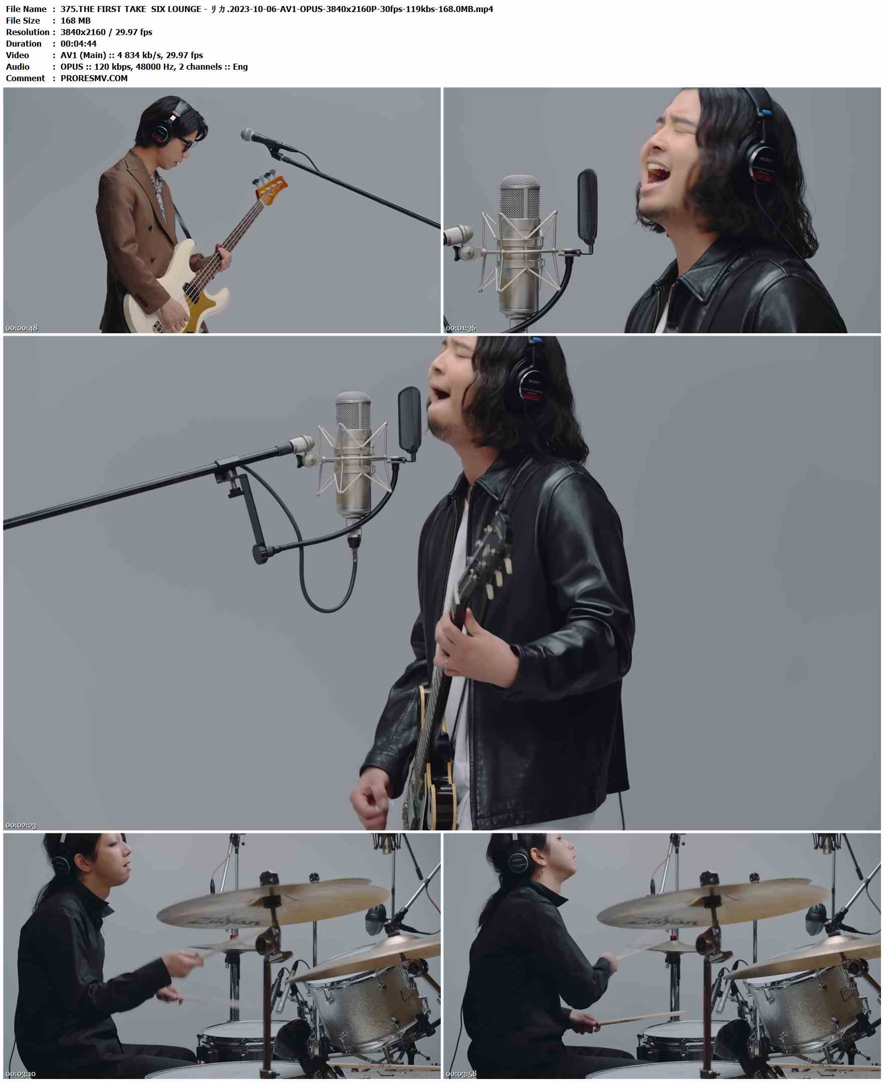 375.THE FIRST TAKE  SIX LOUNGE - リカ.2023-10-06-AV1-OPUS-3840x2160P-30fps-119kbs-168.0MB官方MV_高清MV